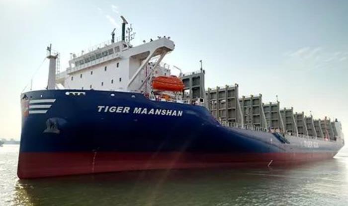 越南海运海防港一中国集装箱船失控撞上码头,船舶被扣押