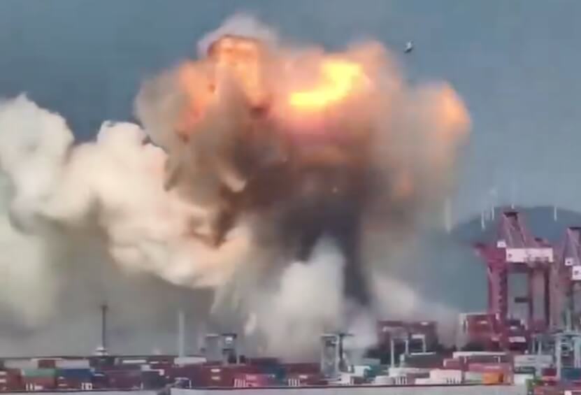 宁波港北仑码头阳明集装箱船发生爆炸！国际海运货代提醒切勿瞒报！