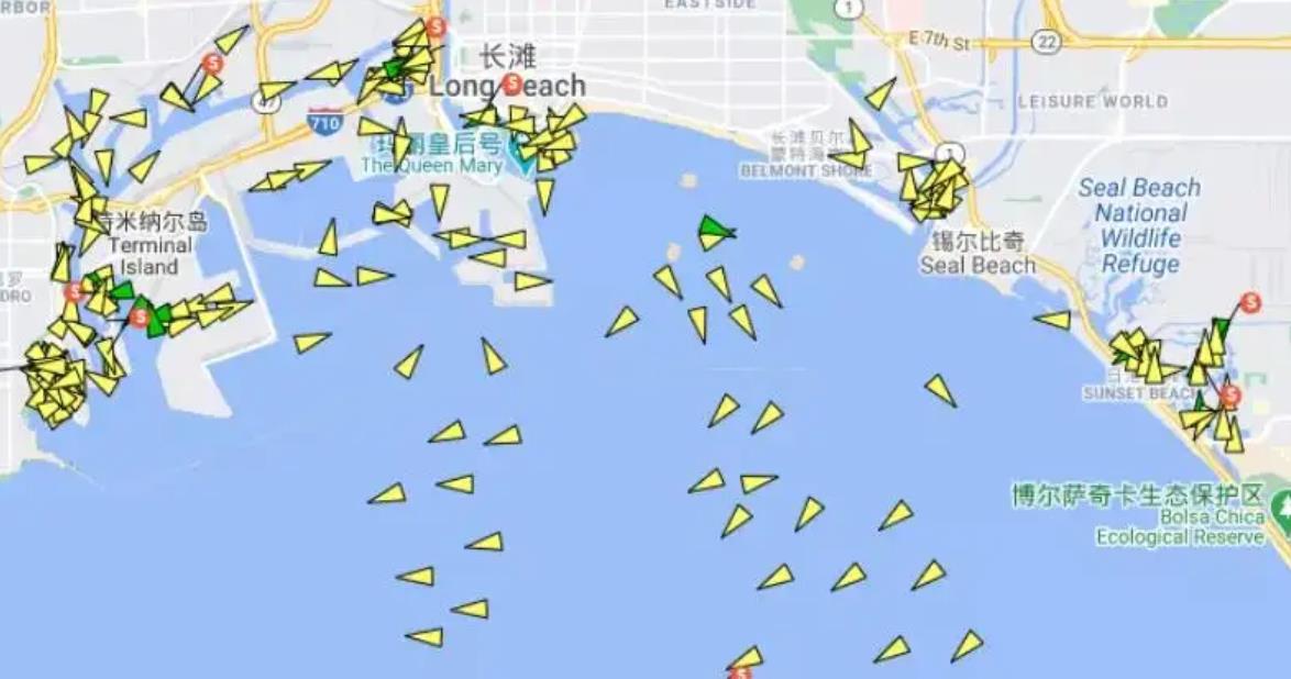 美国海运港口拥堵,超400亿美元货物等待卸载