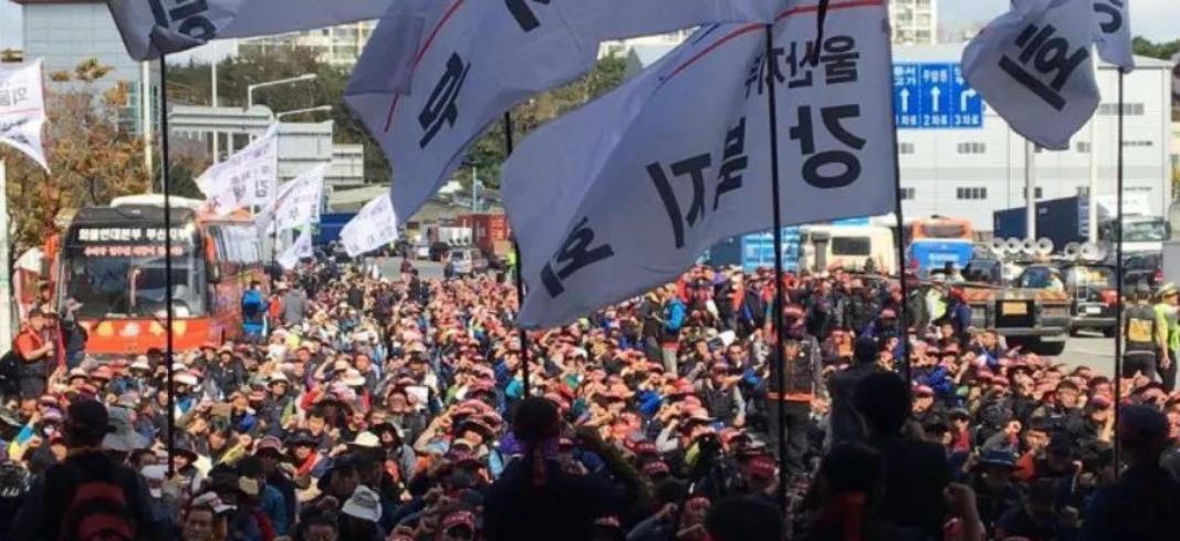 出口韩国海空运注意时效延误,卡车司机罢工