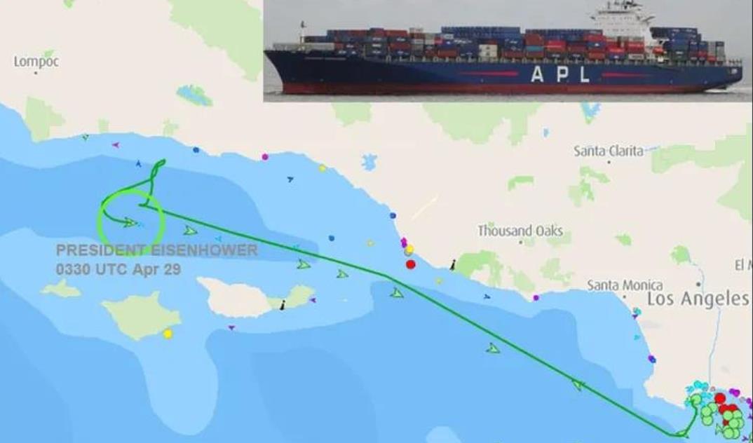 美国海运又出事故,挂靠国内多个港口APL船在洛杉矶起火